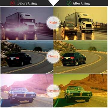 Outray Night Vision Aviator Sunglasses for Driving