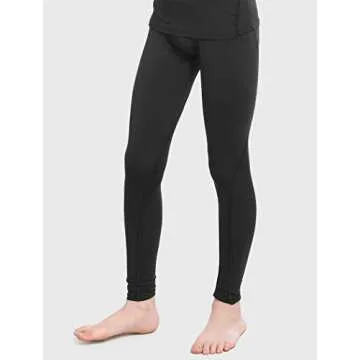 TELALEO 3 Pack Boys' Youth Compression Leggings Tights Base Layer Athletic Pants for Sports Basketba...