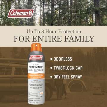 Coleman Insect Repellent Spray – SkinSmart Non-DEET Insect Repellent Spray, Protection Against Tic...