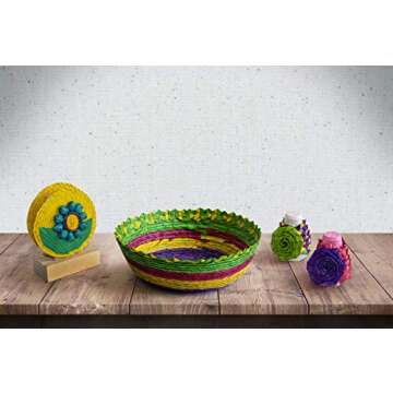 3-Pack Genuine Mexican Handwoven Tortilla Basket | Fiesta Mexican Tortilla Warmer |Tortilla Holder |Tortillero | Palm Straw Baskets Handmade in Mexico | Mexican Bowls (Multicolor, 3)