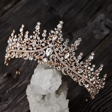 Elegant Rose Gold Tiara for Weddings and Parties