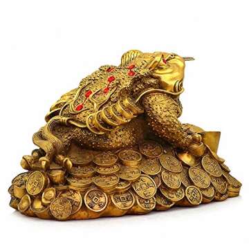 Large Brass Money Frog for Wealth and Good Luck