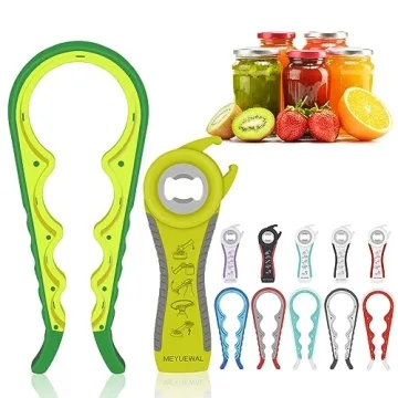 Jar Opener, 6 In 1 Bottle Opener Can Opener for Weak Hands, Jar Openers for Seniors with Arthritis, ...