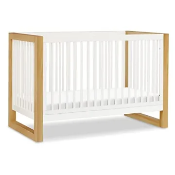 Nantucket 3-in-1 Convertible Crib in Warm White and Honey