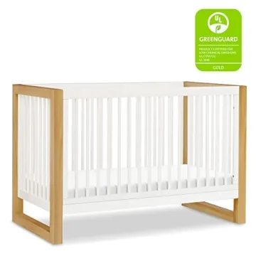 Nantucket 3-in-1 Convertible Crib in Warm White and Honey