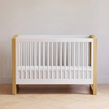 Nantucket 3-in-1 Convertible Crib in Warm White and Honey
