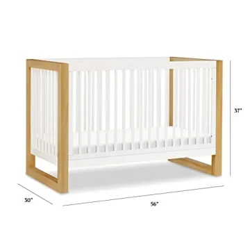 Nantucket 3-in-1 Convertible Crib in Warm White and Honey