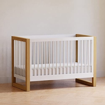 Nantucket 3-in-1 Convertible Crib in Warm White and Honey