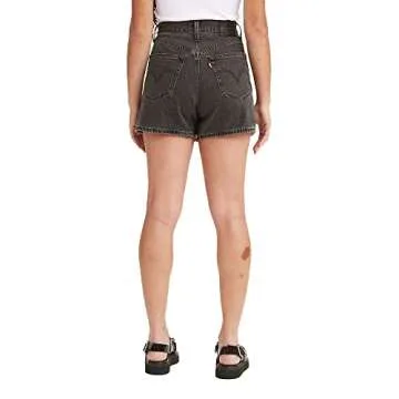 Levi's Women's Premium High Loose Shorts, Legit-Black, 24