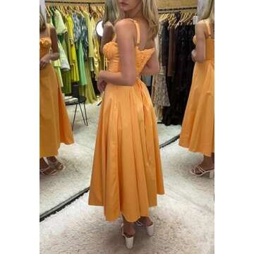 LETSVDO Women's Milkmaid Corset Dress for Summer Fun