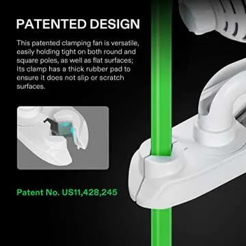 VIVOSUN AeroWave A6 Grow Tent Clip Fan, Patented Portable Auto Oscillating Fan 6” with 2-Speed, Strong Airflow but Low Noise, and Fully-Adjustable Tilt for Hydroponic Ventilation, White, 1-Pack