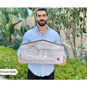 Double-Sided House Shaped Real Estate Prop Sign (24 inch)