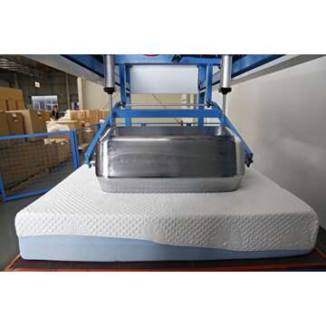 Olee Sleep 10 Inch Gel Layer Top Memory Foam Mattress - Queen, Medium Plush, White