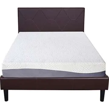 Olee Sleep 10 Inch Gel Layer Top Memory Foam Mattress - Queen, Medium Plush, White
