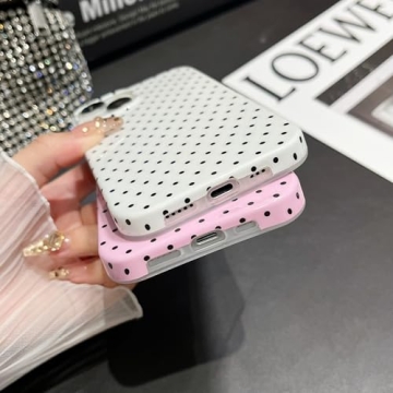Jmltech iPhone 14 Aesthetic Polka Dot Case - Slim & Shockproof