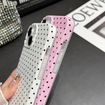 Jmltech iPhone 14 Aesthetic Polka Dot Case - Slim & Shockproof