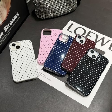 Jmltech iPhone 14 Aesthetic Polka Dot Case - Slim & Shockproof