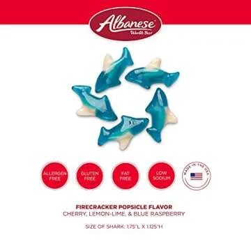 Albanese World's Best Blue Gummi Sharks, 5lbs of Candy