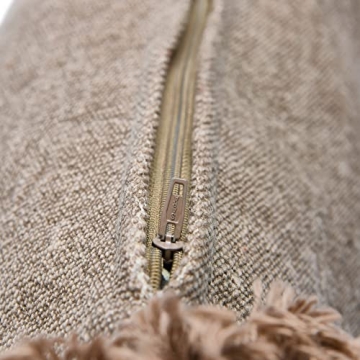 Creative Co-Op 20" Canvas Pillow Cover with Tassels