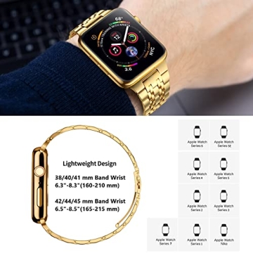 MioHHR Gold Apple Watch Band 38mm/40mm for Elegant Style