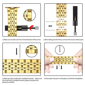 MioHHR Gold Apple Watch Band 38mm/40mm for Elegant Style