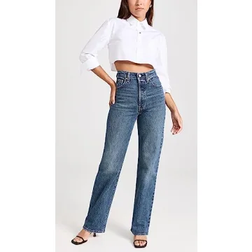 Levi's Ribcage Full Length Jeans for Women - Valley View Blue