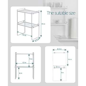 Shantton Stackable Cabinet Shelves for Organized Spaces