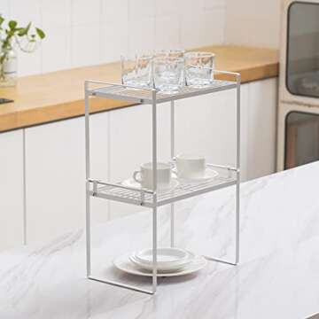 Shantton Stackable Cabinet Shelves for Organized Spaces