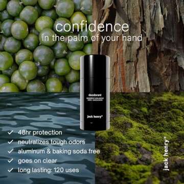 Jack Henry Natural Deodorant - Long Lasting, Aluminum Free