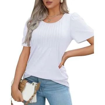Loose Fit White Spring Tops for Women - Summer Shirts