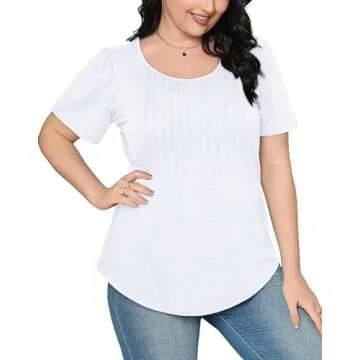 Loose Fit White Spring Tops for Women - Summer Shirts