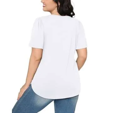 Loose Fit White Spring Tops for Women - Summer Shirts