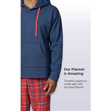 PajamaGram Family Pajamas Matching Sets - Family PJs, Red & Blue Plaid Women LG