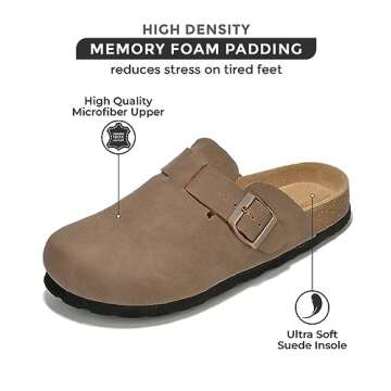 Project Cloud Women’s Genuine Suede Clogs – Comfort & Style Every Day