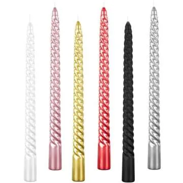 Kemladio 10 Inch Pink Taper Candles - 8 Pack for All Occasions
