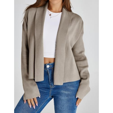 Saodimallsu Women's Cropped Cardigan for Chic Comfort