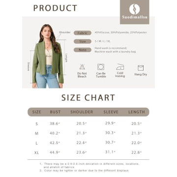 Saodimallsu Women's Cropped Cardigan for Chic Comfort