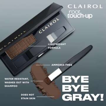 Clairol Root Touch-Up Temporary Concealing Powder, Dark Brown Hair Color, 1 Count