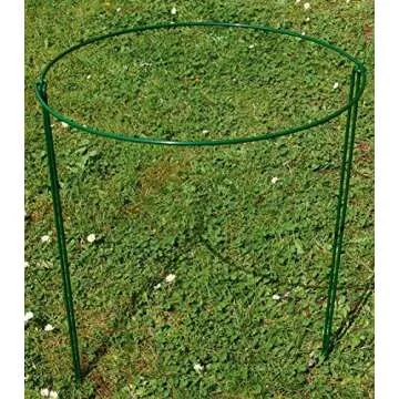 2 PCS 11.8" W x 19.7" H Tall Plant Support Stake, Half Round Garden Plant Support Ring Cage Strong Metal Garden Border Supports for Tomato, Peonies, Roses, Hydrangea