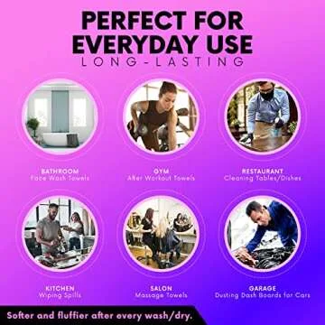 Set of 8 Soft Cotton Washcloths - Bright & Absorbent