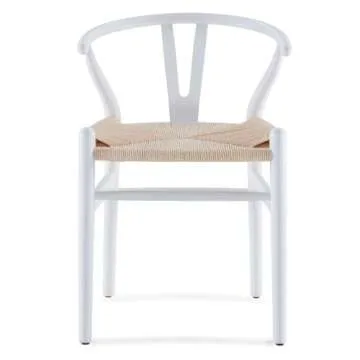 STARY Wood Wishbone Dining Room Chairs Mid Century Modern Wooden for Your Beach House, Fully Assembled