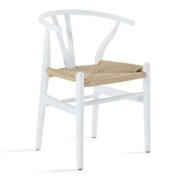 STARY Wood Wishbone Dining Room Chairs Mid Century Modern Wooden for Your Beach House, Fully Assembled
