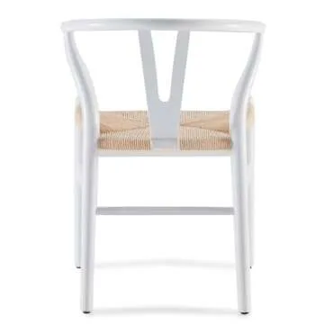 STARY Wood Wishbone Dining Room Chairs Mid Century Modern Wooden for Your Beach House, Fully Assembled