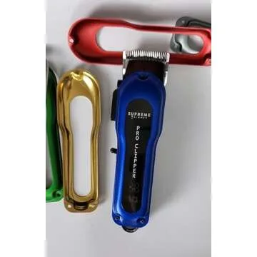 Supreme Trimmer 3-in-1 Barber Bundle | Hair Clipper, DLC Trimmer & Crunch Lite Foil Shaver | Professional Beard Trimmer Men’s Clipper Kit | Blue