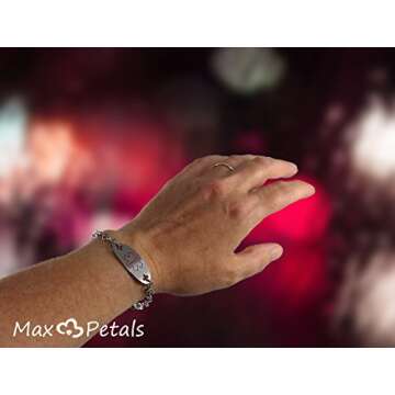 Max Petals Adjustable Xarelto Medical Alert Bracelet