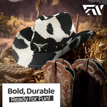 FuocoWear Brown Cowboy Hat for Women - Stylish & Functional