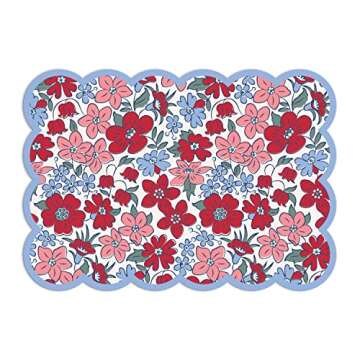 Galison Liberty Scalloped Shaped Notecard Set - Floral Designs