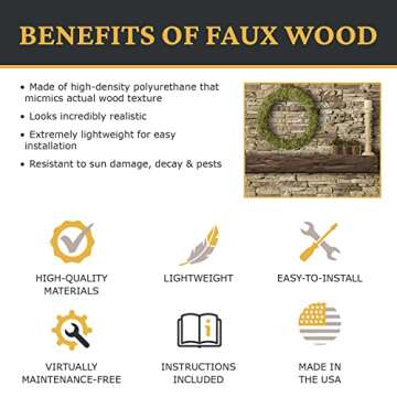 AZ Faux High-Density Polyurethane Faux Fireplace Mantel