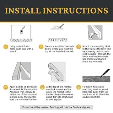 AZ Faux High-Density Polyurethane Faux Fireplace Mantel