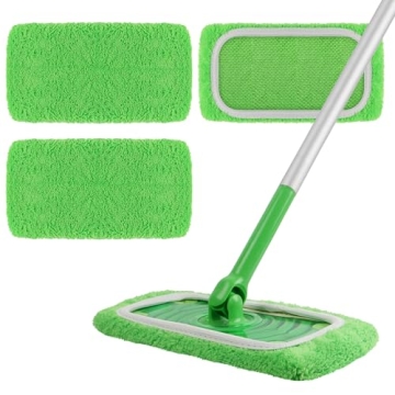 AmaVins Eco-Friendly Reusable Coral Fleece Mop Pads - Perfect for Swiffer! 3 Pack